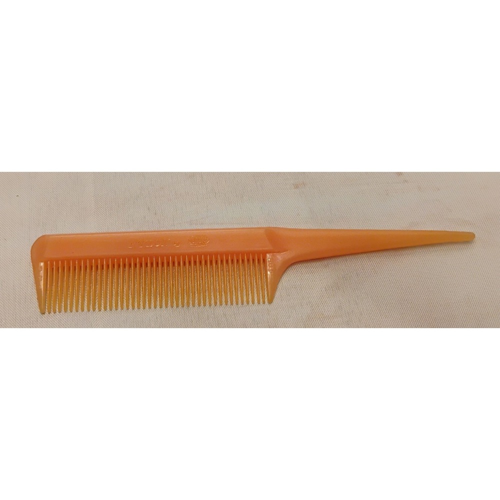 Vintage Nylon By DuPont #405 Pink Rat Tail 6.5in Teasing Comb USA Made
